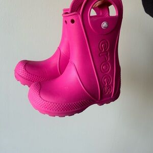 CROCS Kids Fuchsia Rain Boots